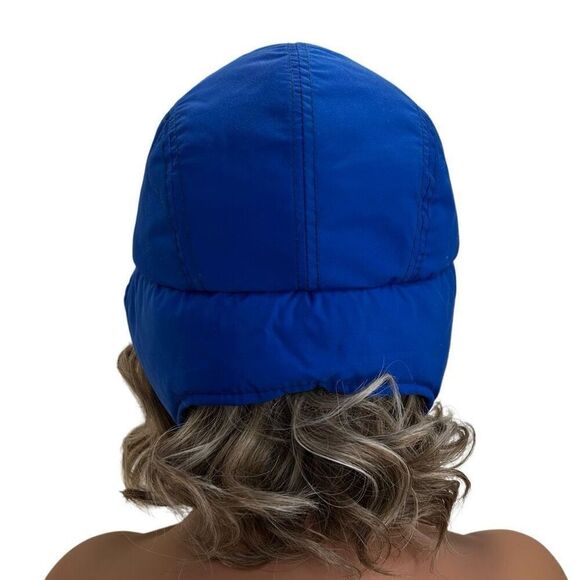Vintage Columbia Sportswear Ear Flap Trapper Hat Men's Medium Blue Lined Winter - Picture 8 of 10